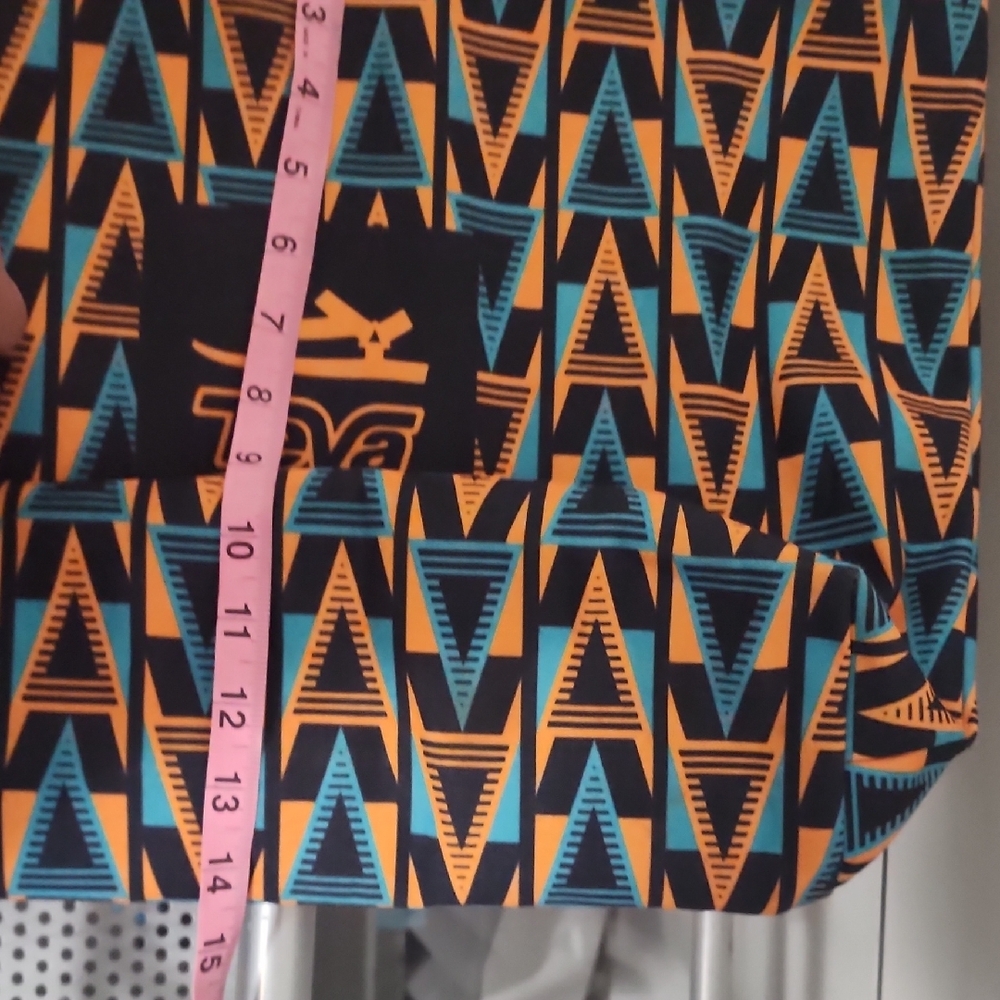 Teva Triangular Pattern Tote - Blue And Orange - image 6